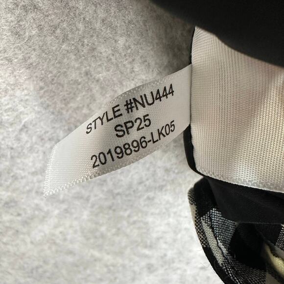 Madewell Single-Breasted Crewneck Vest Sz 4 Black White Gingham Wool Blend Lined - Picture 8 of 10